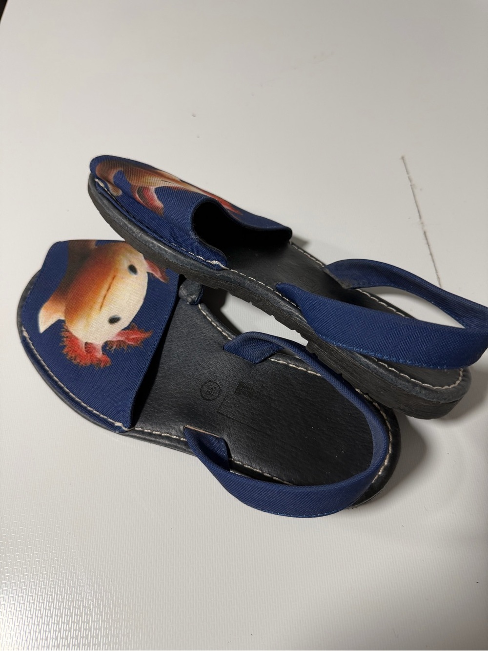 Blue Kids Character Slide Sandals with Back Strap